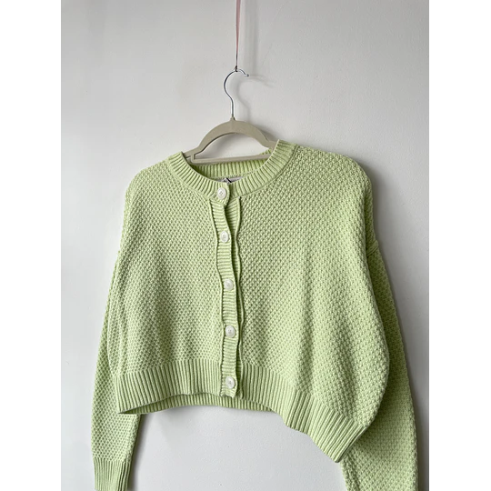 Cárdigan limón. Talla: M
