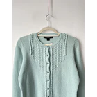 Cárdigan celeste lana cordero. Talla: L  2