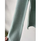 Cárdigan celeste lana cordero. Talla: L  4