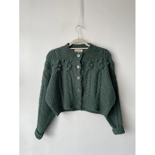 Cárdigan verde. Talla: S