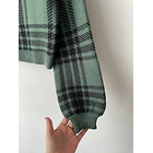 Cárdigan tartán verde. Talla: S 3