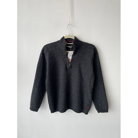 Sweater  gris, lana merino. Talla: M chico (XS/S) 