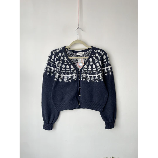 Cárdigan azul. Talla: S oversized