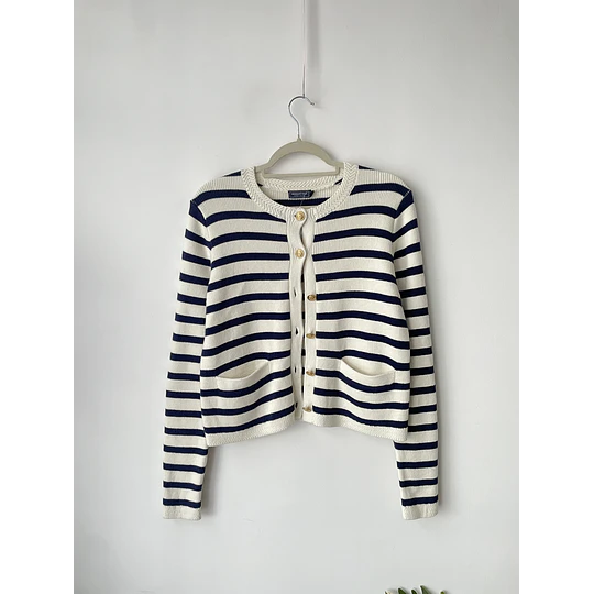 Cárdigan navy Algodón y cachemira. Talla: S