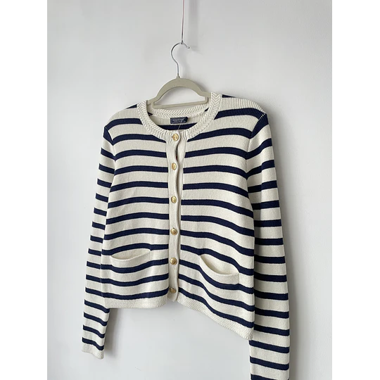 Cárdigan navy Algodón y cachemira. Talla: S
