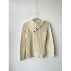 Sweater crema lana y camello. Talla: S 1
