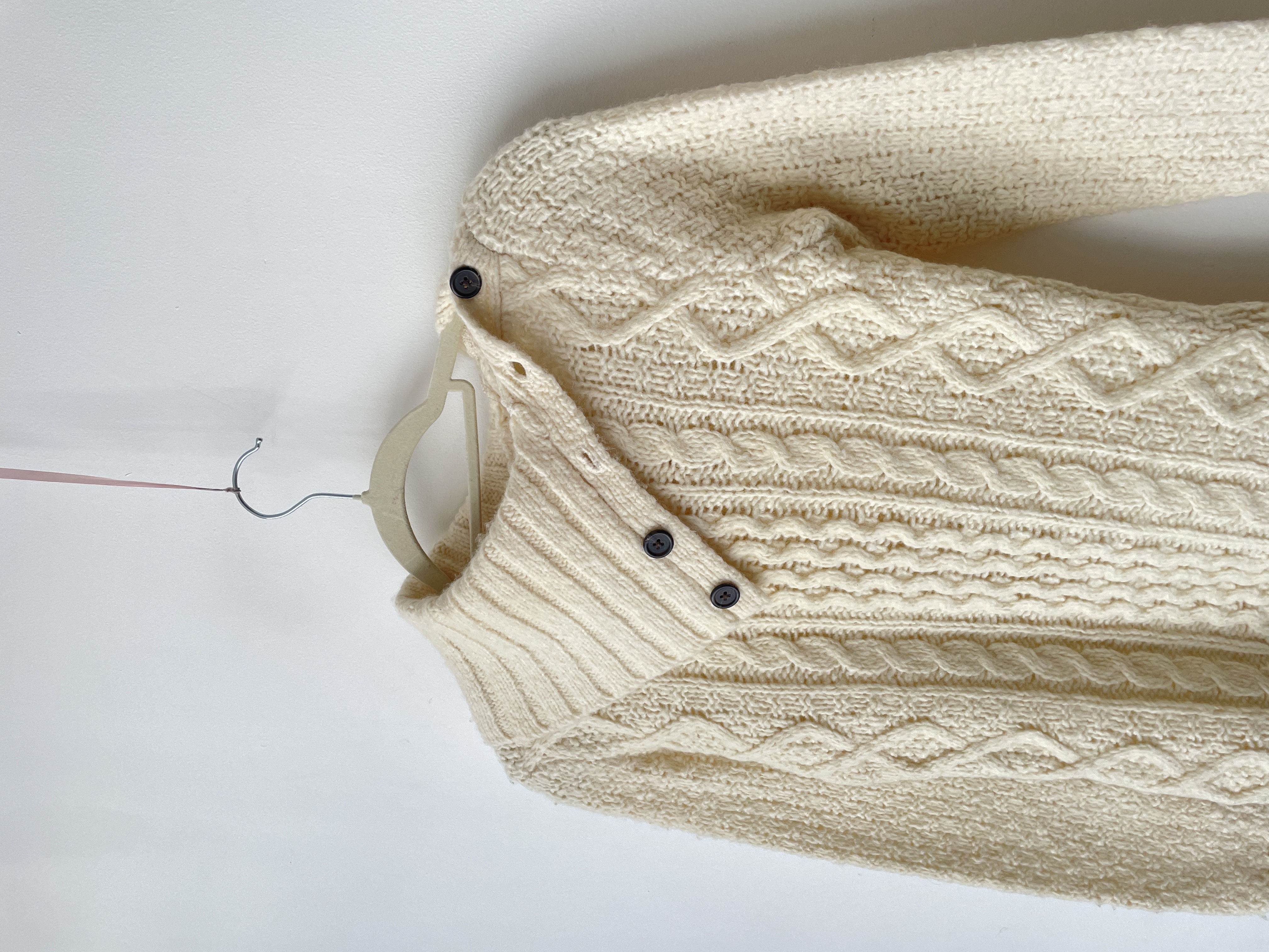 Sweater crema lana y camello. Talla: S 2