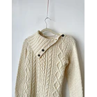 Sweater crema lana y camello. Talla: S 2