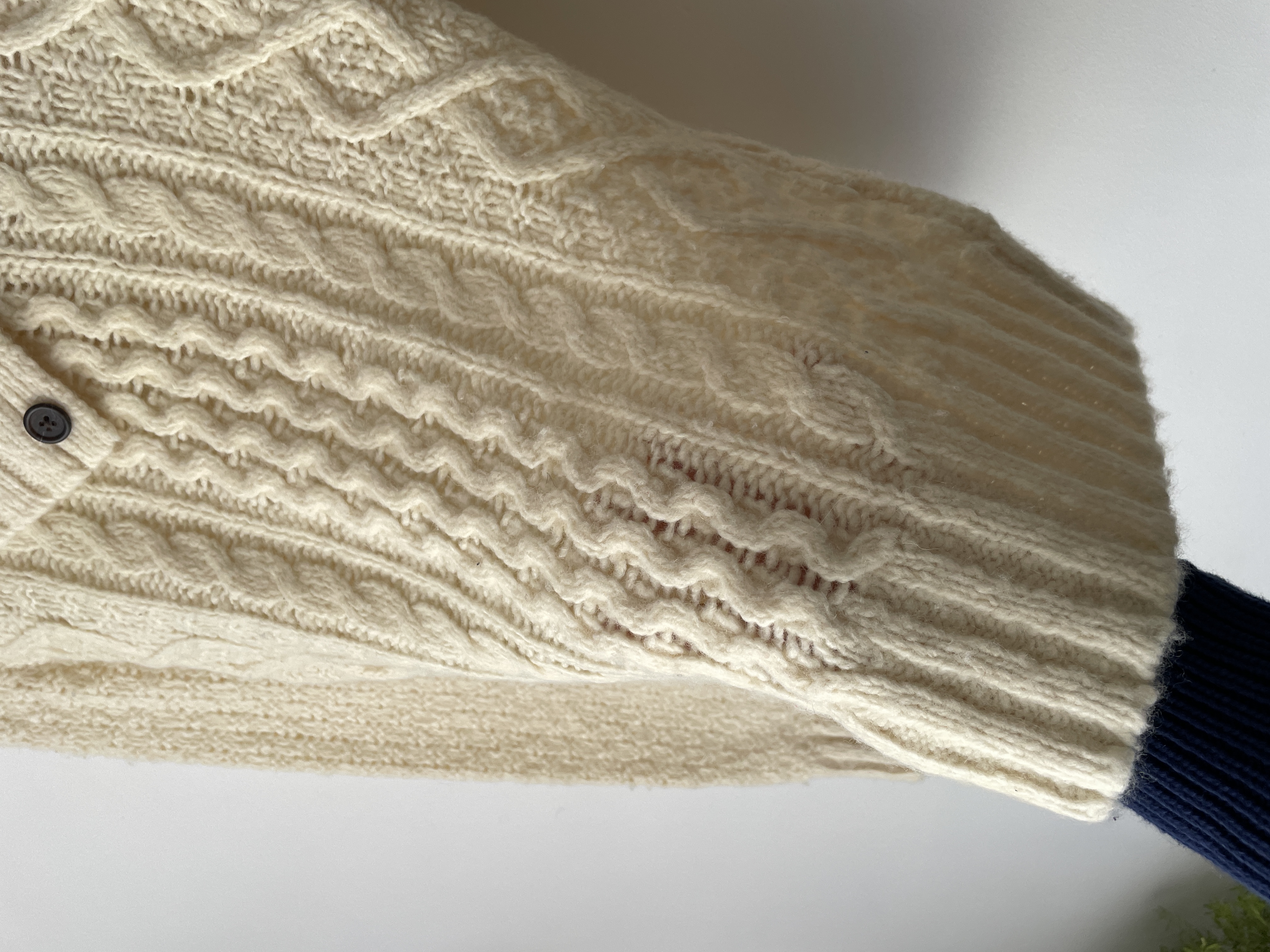 Sweater crema lana y camello. Talla: S 3
