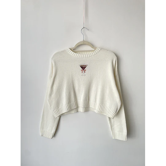 Sweater espresso martini. Talla: XS oversized (S/M)