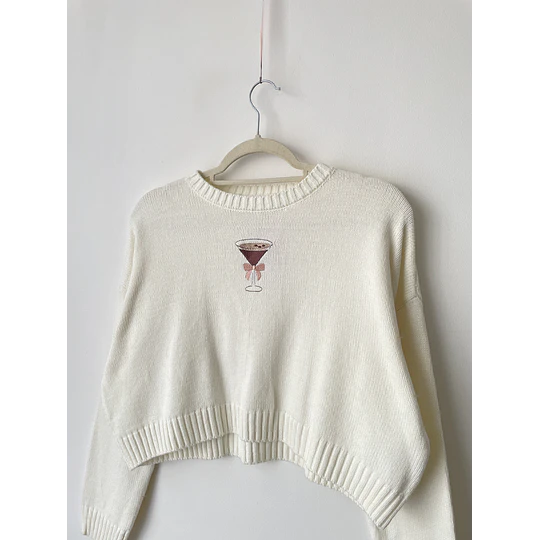 Sweater espresso martini. Talla: XS oversized (S/M)