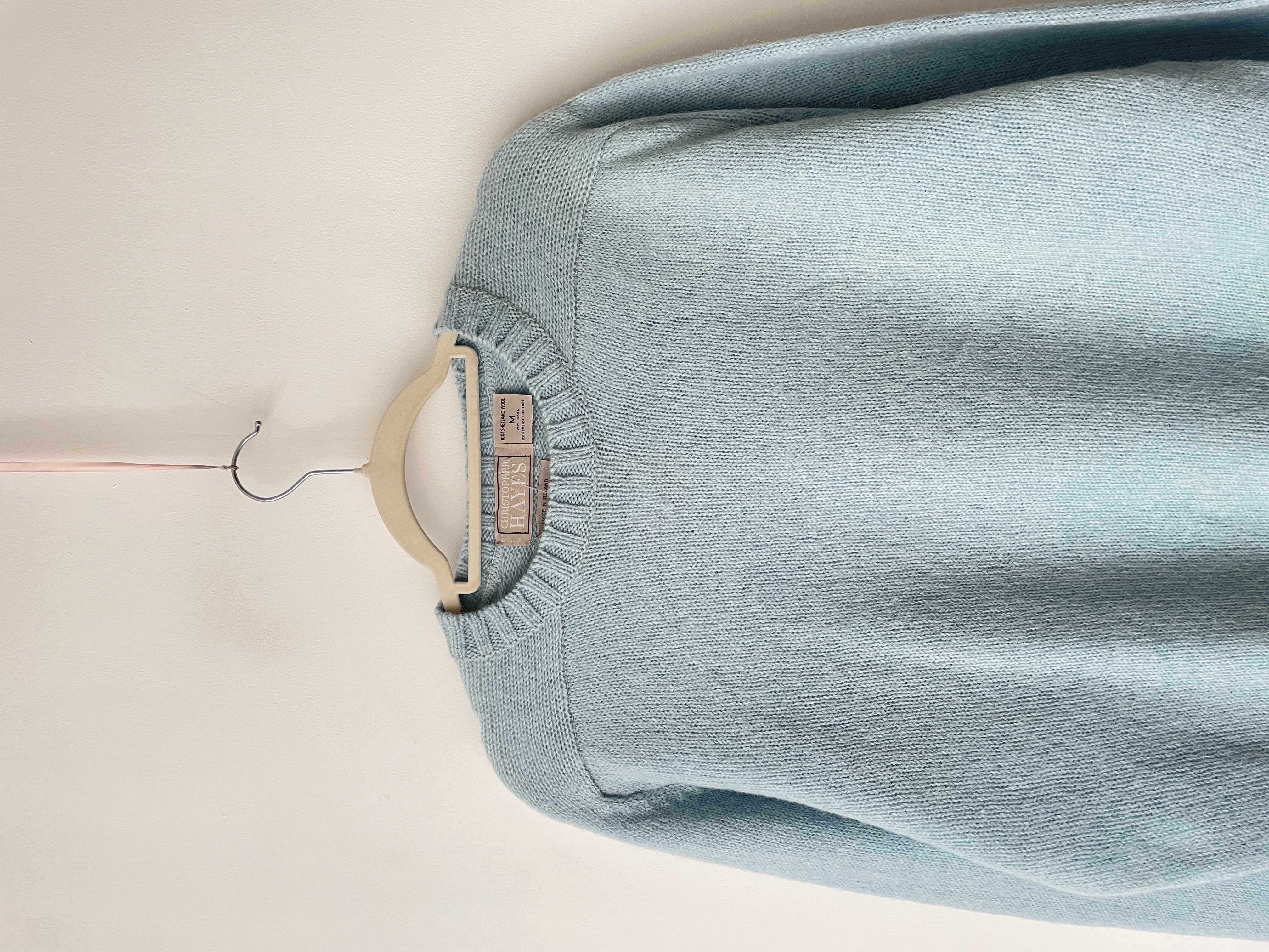 Sweater celeste Shetland. Talla: M hombre / L mujer 2