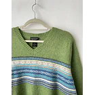 Sweater verde Lana cordero. Talla: 18/20 (XL) 2