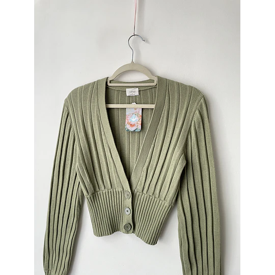 Cárdigan verde Lana. Talla: S