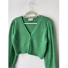 Cárdigan felpudo verde. Talla: S 2