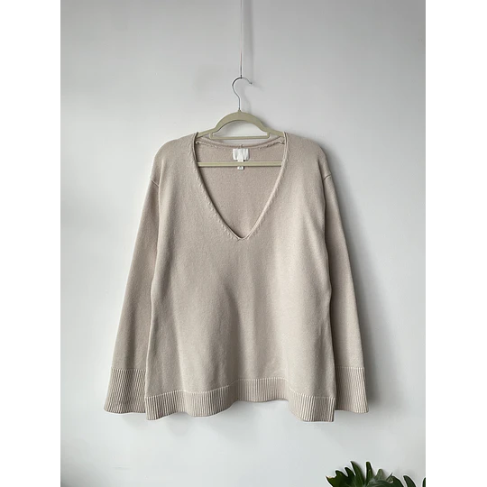 Sweater beige. Talla: XL