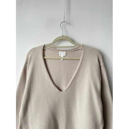 Sweater beige. Talla: XL