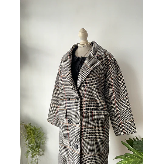 Abrigo tartán. Talla: M