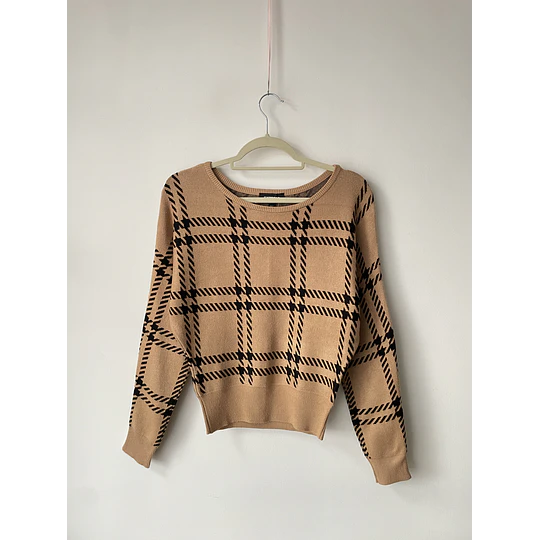 Sweater tartán. Talla: XS