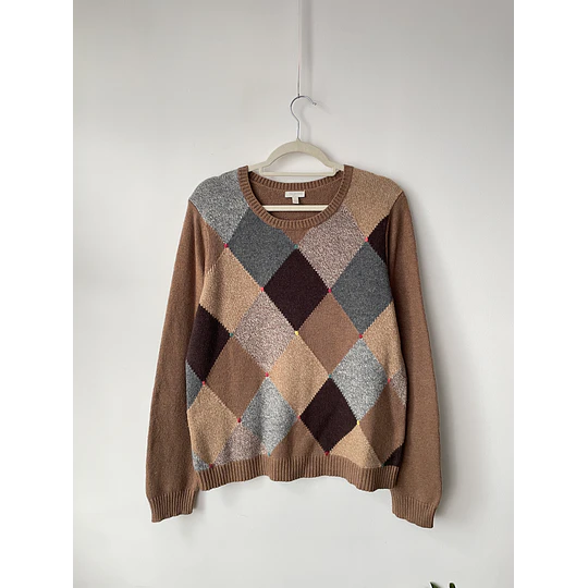 Sweater rombo. Talla: L