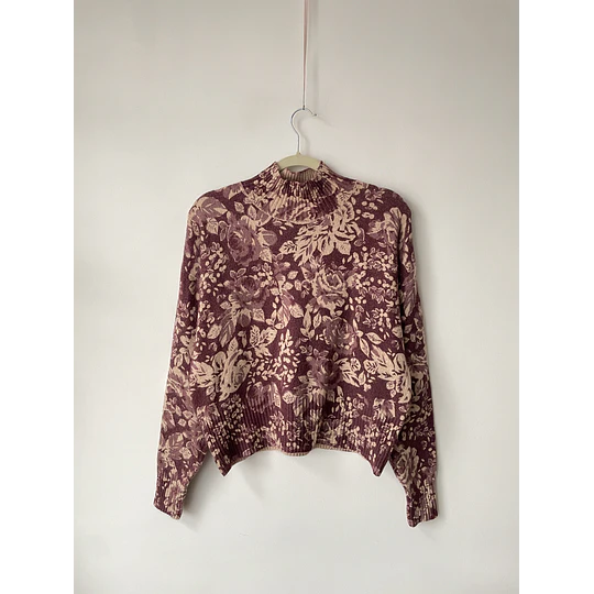Sweater floral. Talla: S oversized 