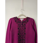 Cárdigan ornamental. Talla: 6 (S/M) 3