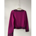 Cárdigan ornamental. Talla: 6 (S/M) 5