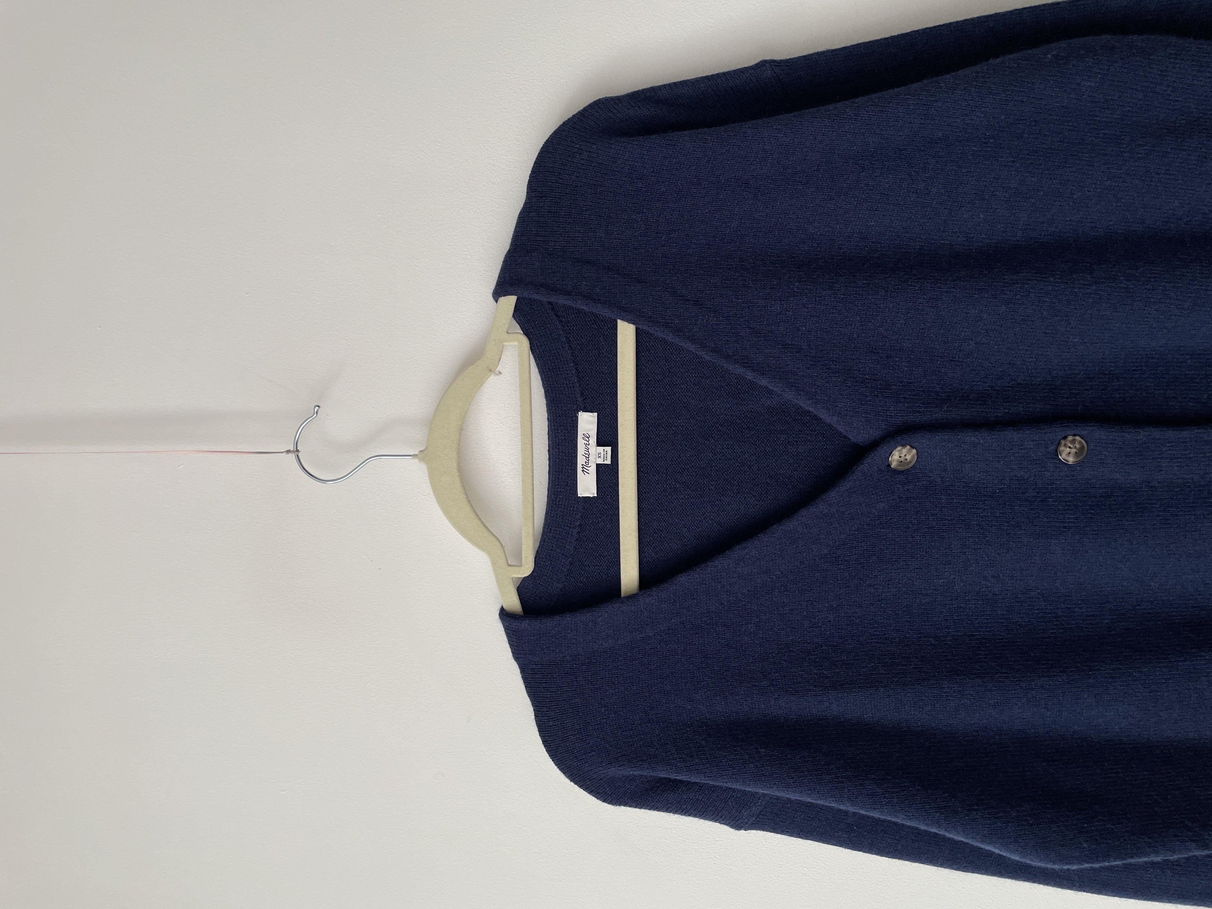 Cárdigan azul lana. Talla: XS oversized 2