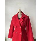 Abrigo rojo lana detalle. Talla: M 2