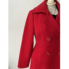 Abrigo rojo lana detalle. Talla: M 3