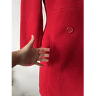 Abrigo rojo lana detalle. Talla: M 7