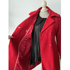 Abrigo rojo lana detalle. Talla: M 8