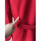 Abrigo rojo lana detalle. Talla: M 11