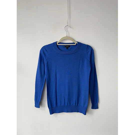 Sweater azul rey lana merino. Talla: XXS