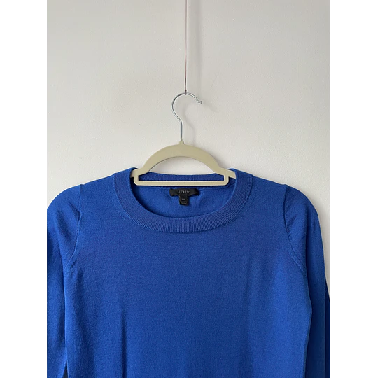 Sweater azul rey lana merino. Talla: XXS