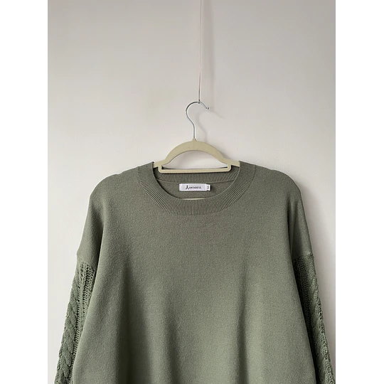 Sweater verde agua. Talla: M oversized (XL+)