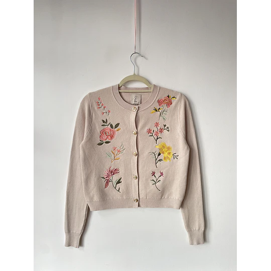 Cárdigan floral. Talla: XS