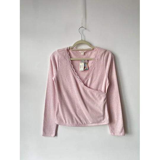 Polera rosa. Talla: M