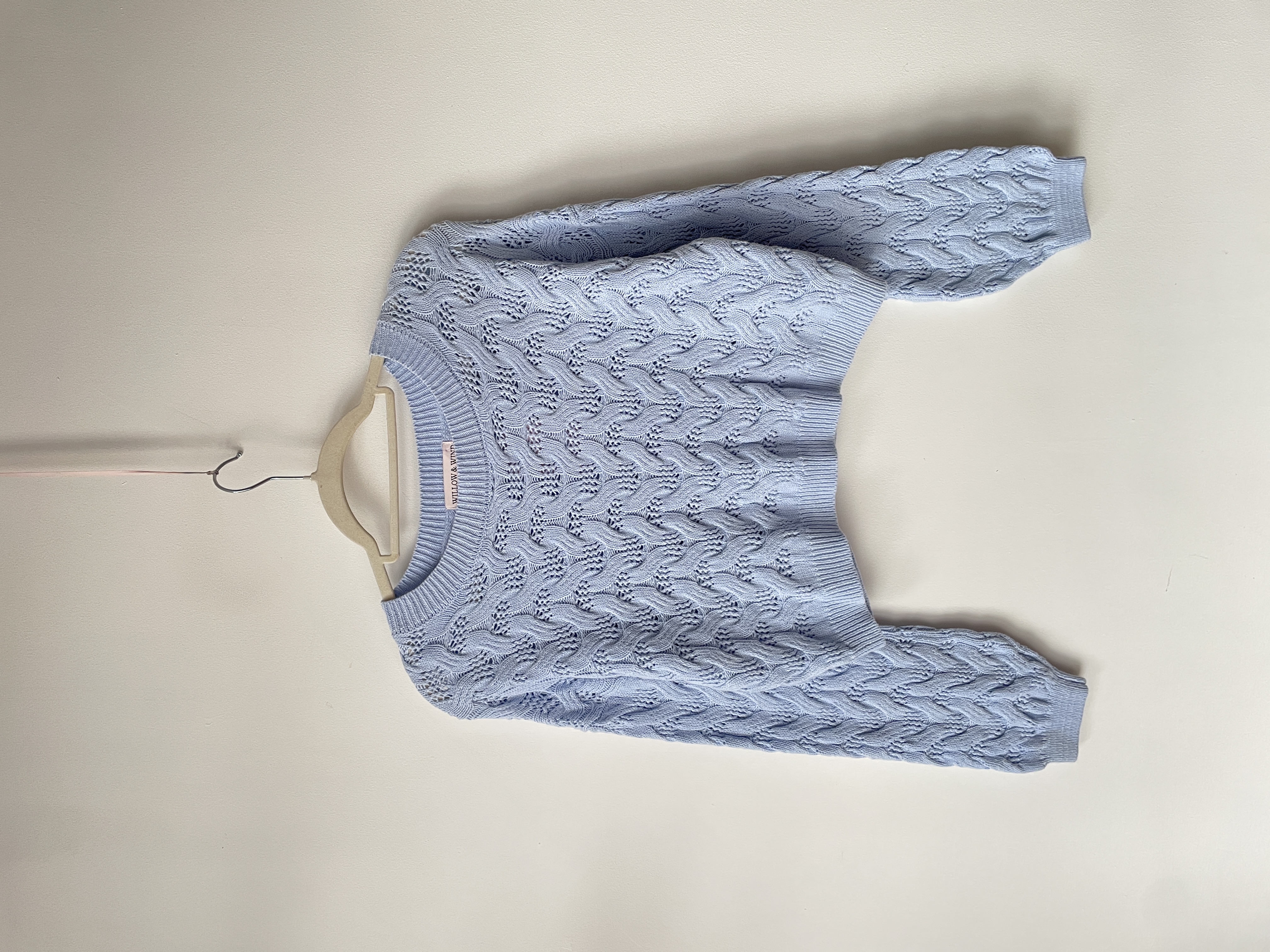 Sweater celeste algodón. Talla: S 1