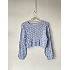 Sweater celeste algodón. Talla: S 1