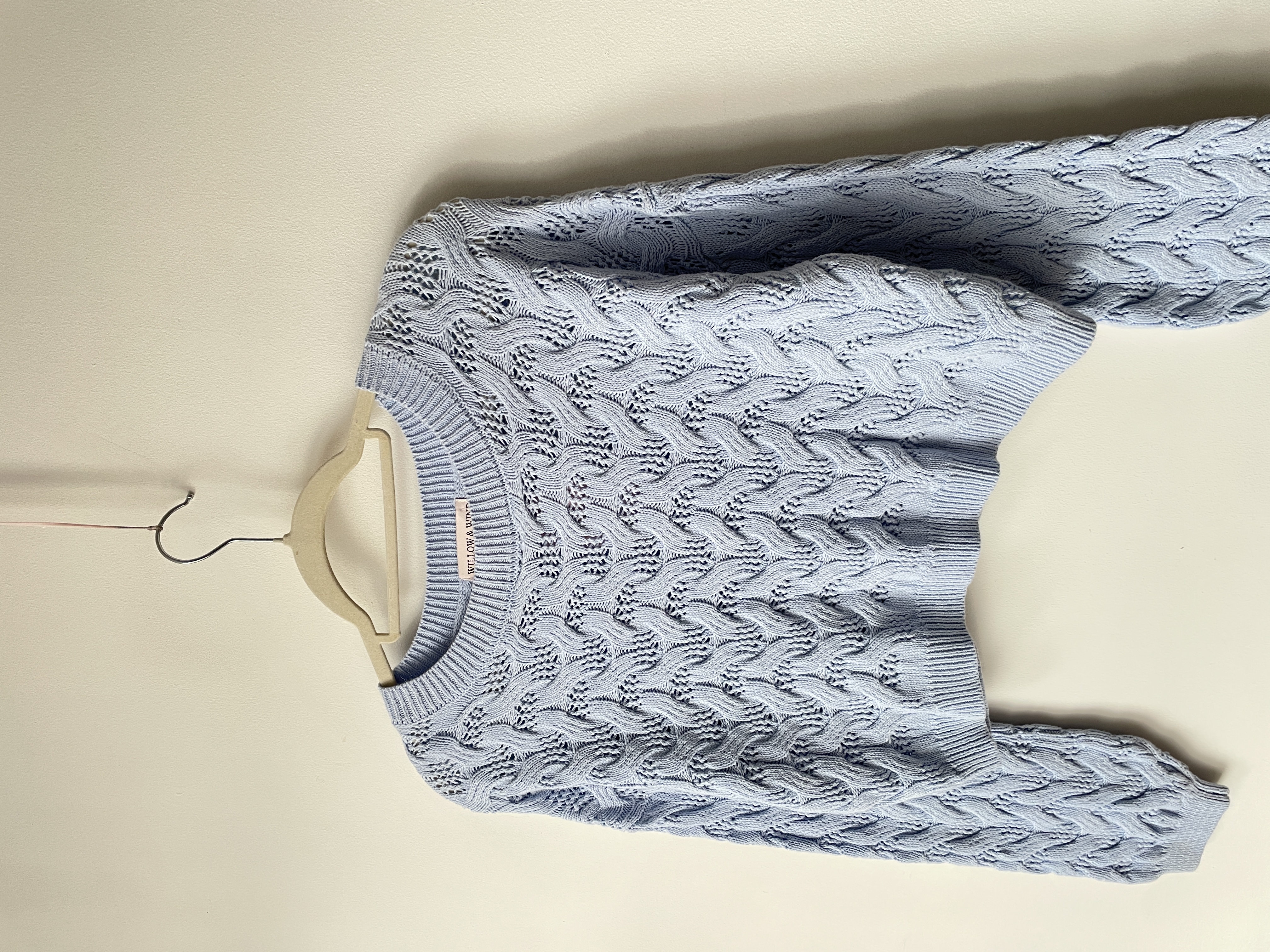 Sweater celeste algodón. Talla: S 2