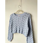 Sweater celeste algodón. Talla: S 2