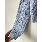 Sweater celeste algodón. Talla: S 3