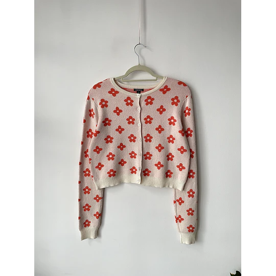 Cárdigan flores. Talla: XL chico (L)