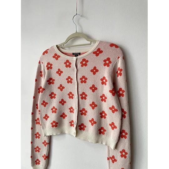 Cárdigan flores. Talla: XL chico (L)