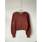 Sweater calado café. Talla: L  1