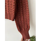 Sweater calado café. Talla: L  4