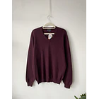 Sweater burdeo cachemira. Talla: M Hombre  1