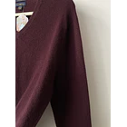 Sweater burdeo cachemira. Talla: M Hombre  4