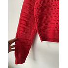 Cárdigan rojo algodón. Talla: S holgado 3